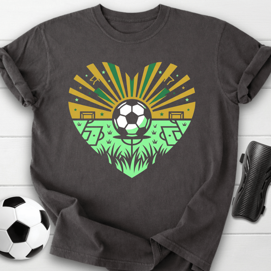 Soccer Heart Sunrise T-Shirt