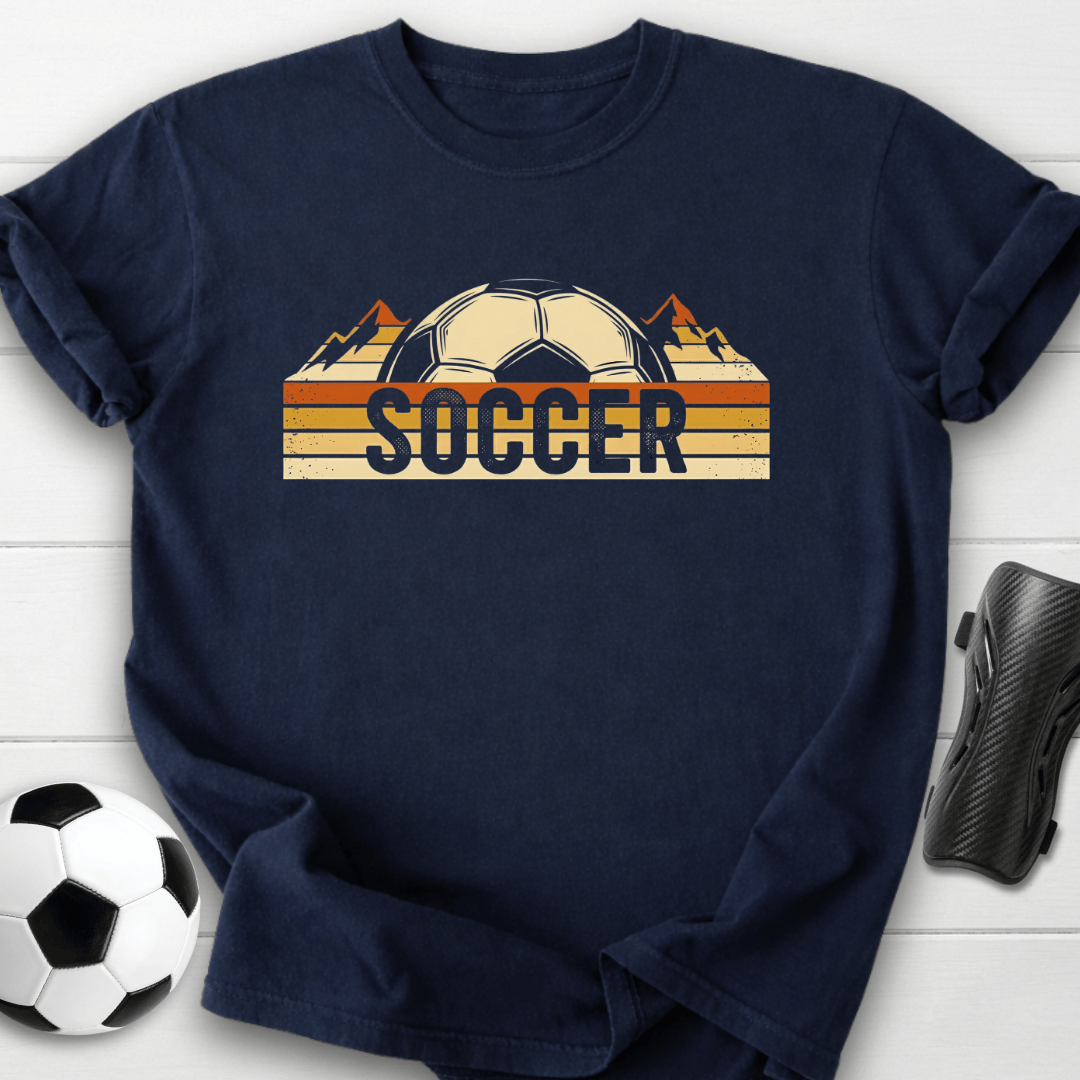 Retro Soccer Ball Stripes T-Shirt