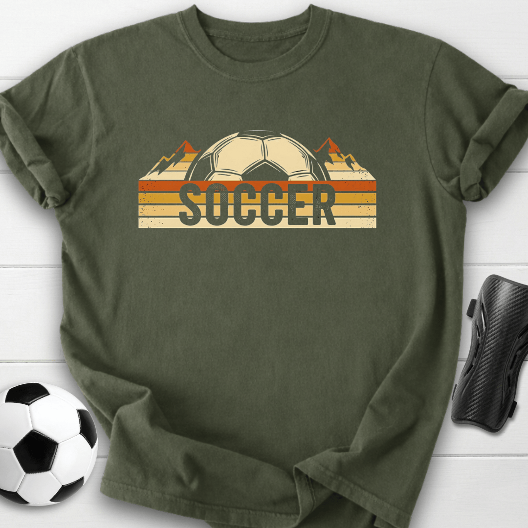 Retro Soccer Ball Stripes T-Shirt