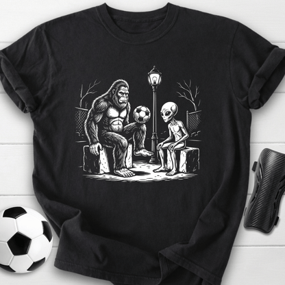 Bigfoot Alien Soccer T-Shirt