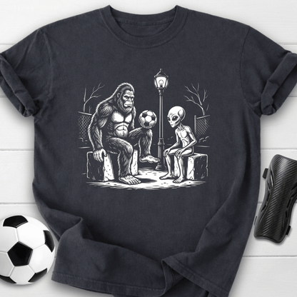 Bigfoot Alien Soccer T-Shirt
