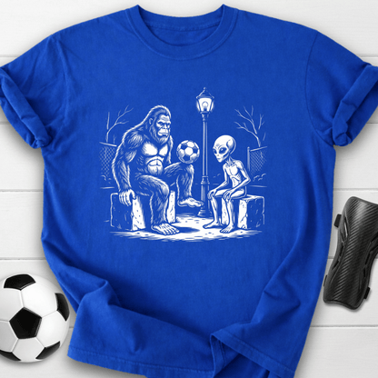 Bigfoot Alien Soccer T-Shirt