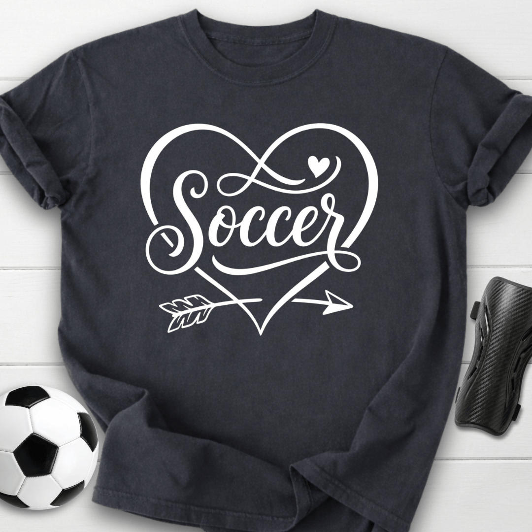 Soccer Heart Script T-Shirt