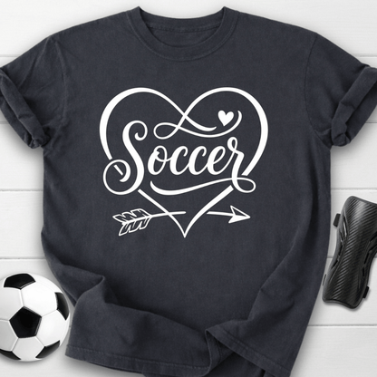 Soccer Heart Script T-Shirt