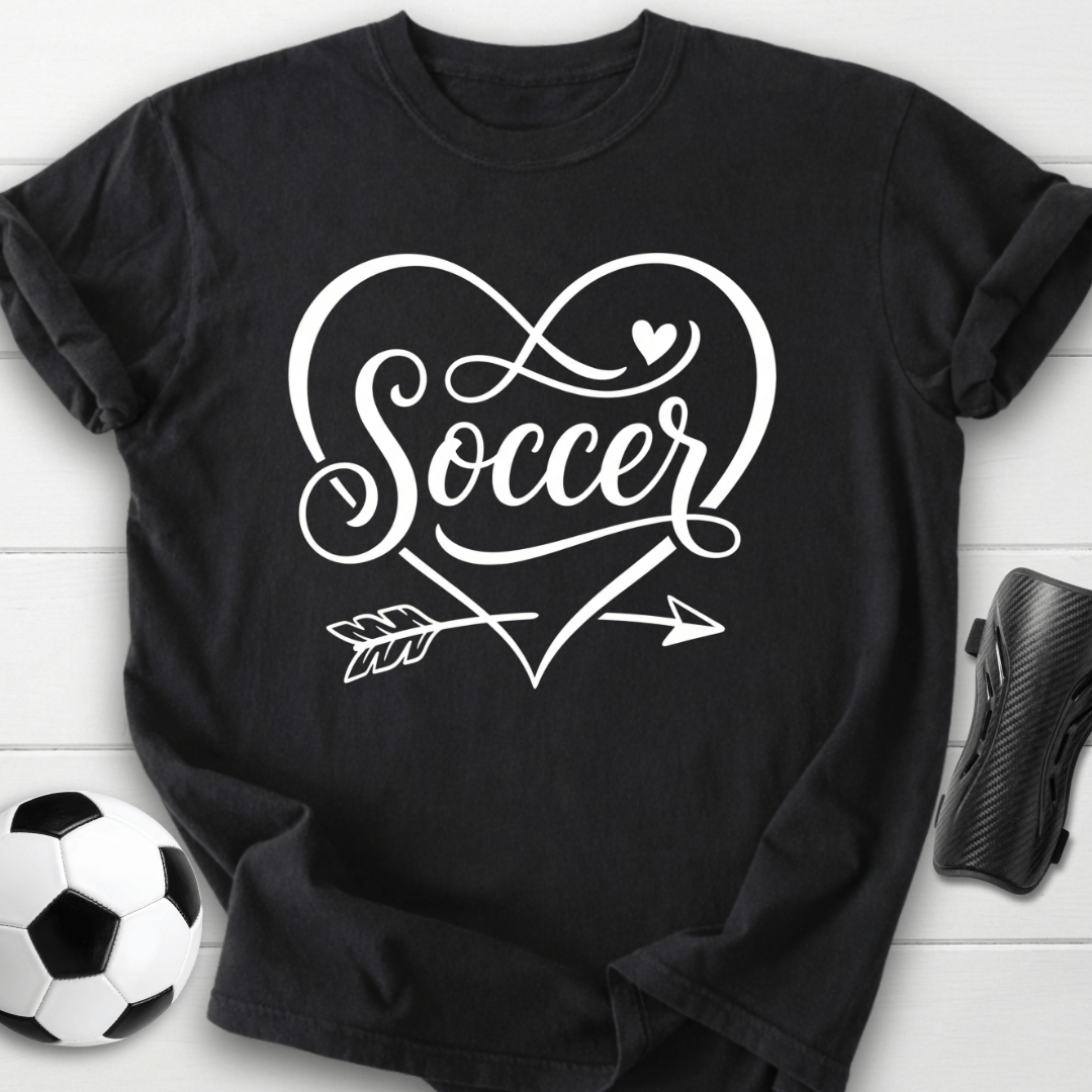 Soccer Heart Script T-Shirt