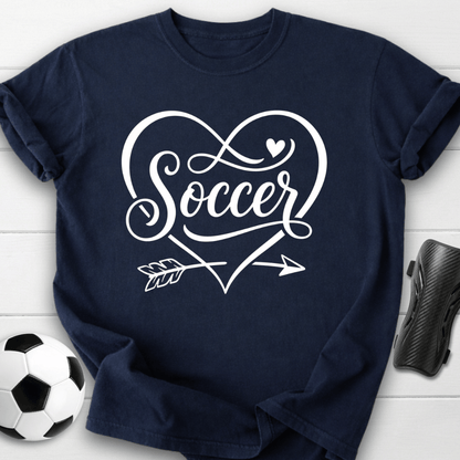 Soccer Heart Script T-Shirt