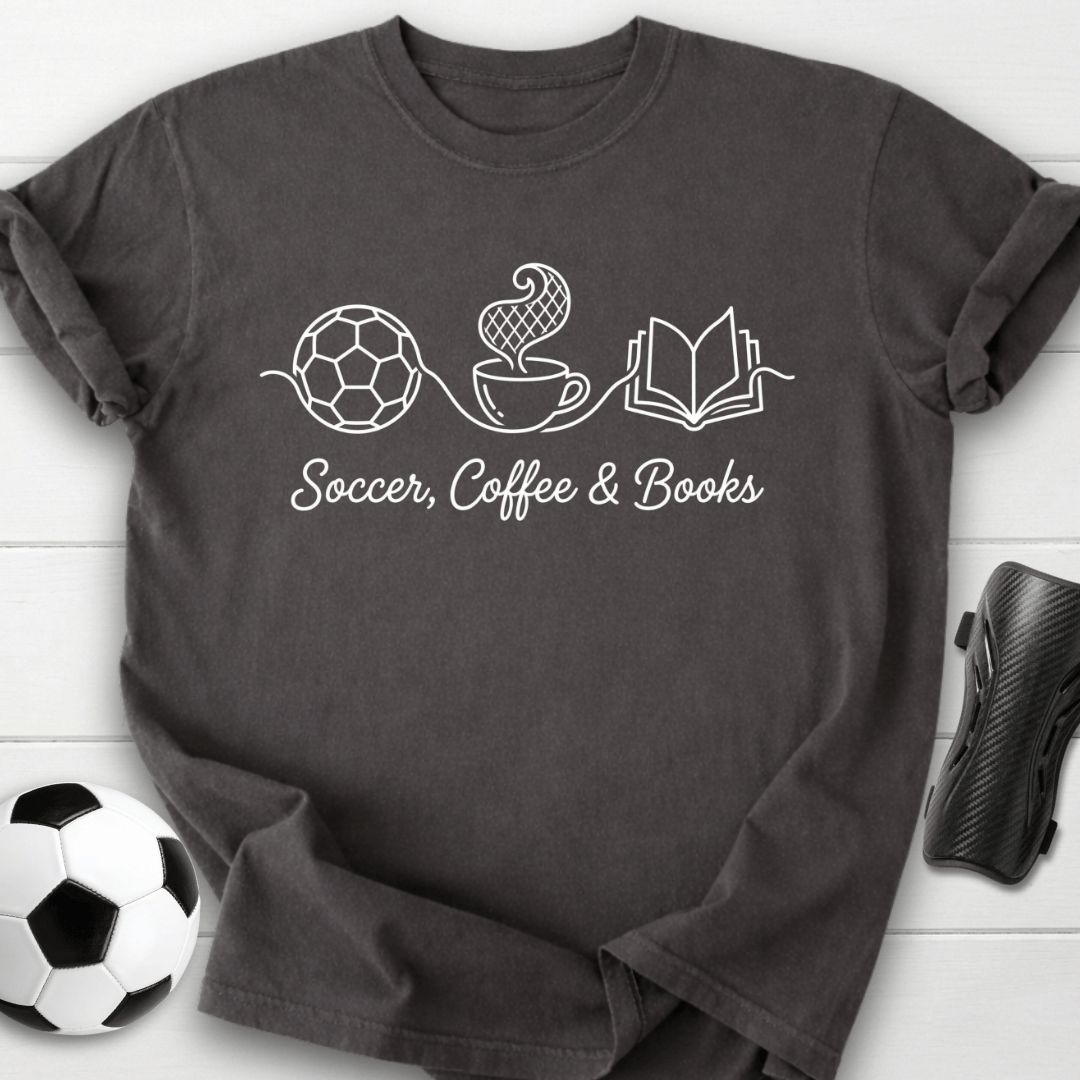 Soccer Coffee Books T-Shirt