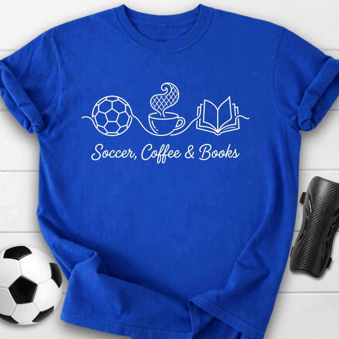 Soccer Coffee Books T-Shirt