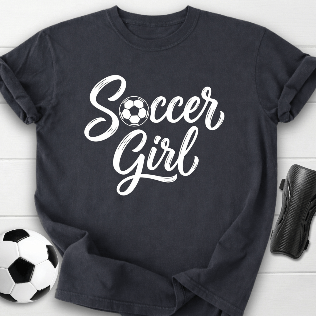 Soccer Girl Script T-Shirt
