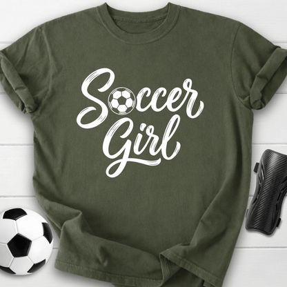 Soccer Girl Script T-Shirt
