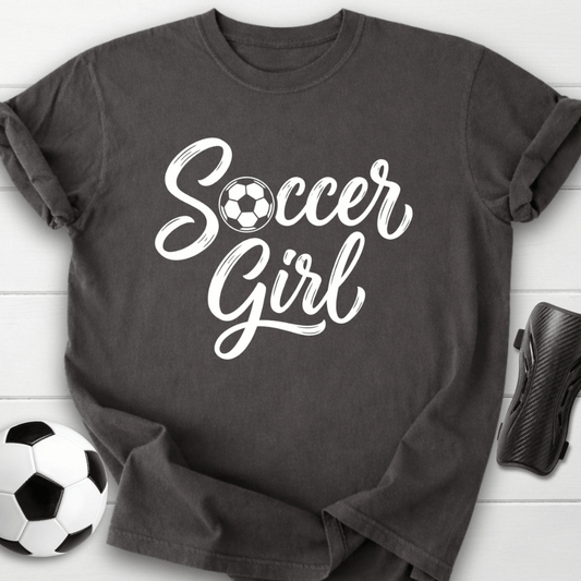 Soccer Girl Script T-Shirt