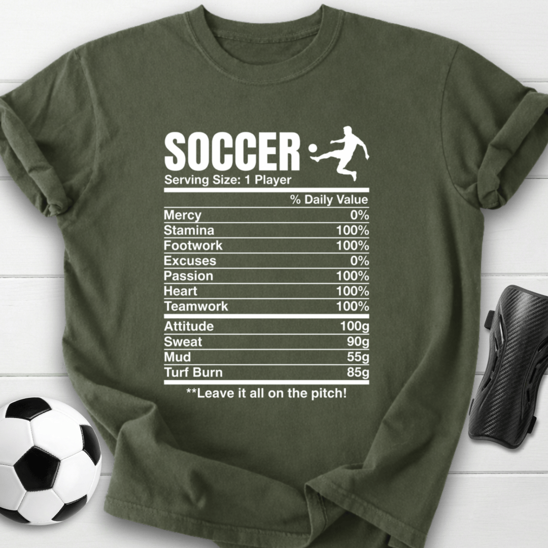 Soccer Nutrition Facts T-Shirt