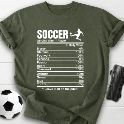 Soccer Nutrition Facts T-Shirt