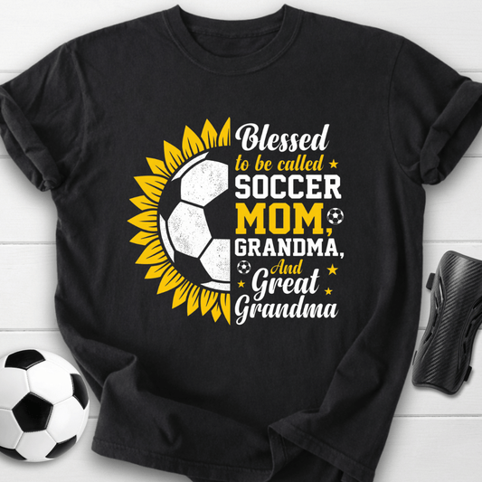 Blessed Soccer Mom Grandma T-Shirt