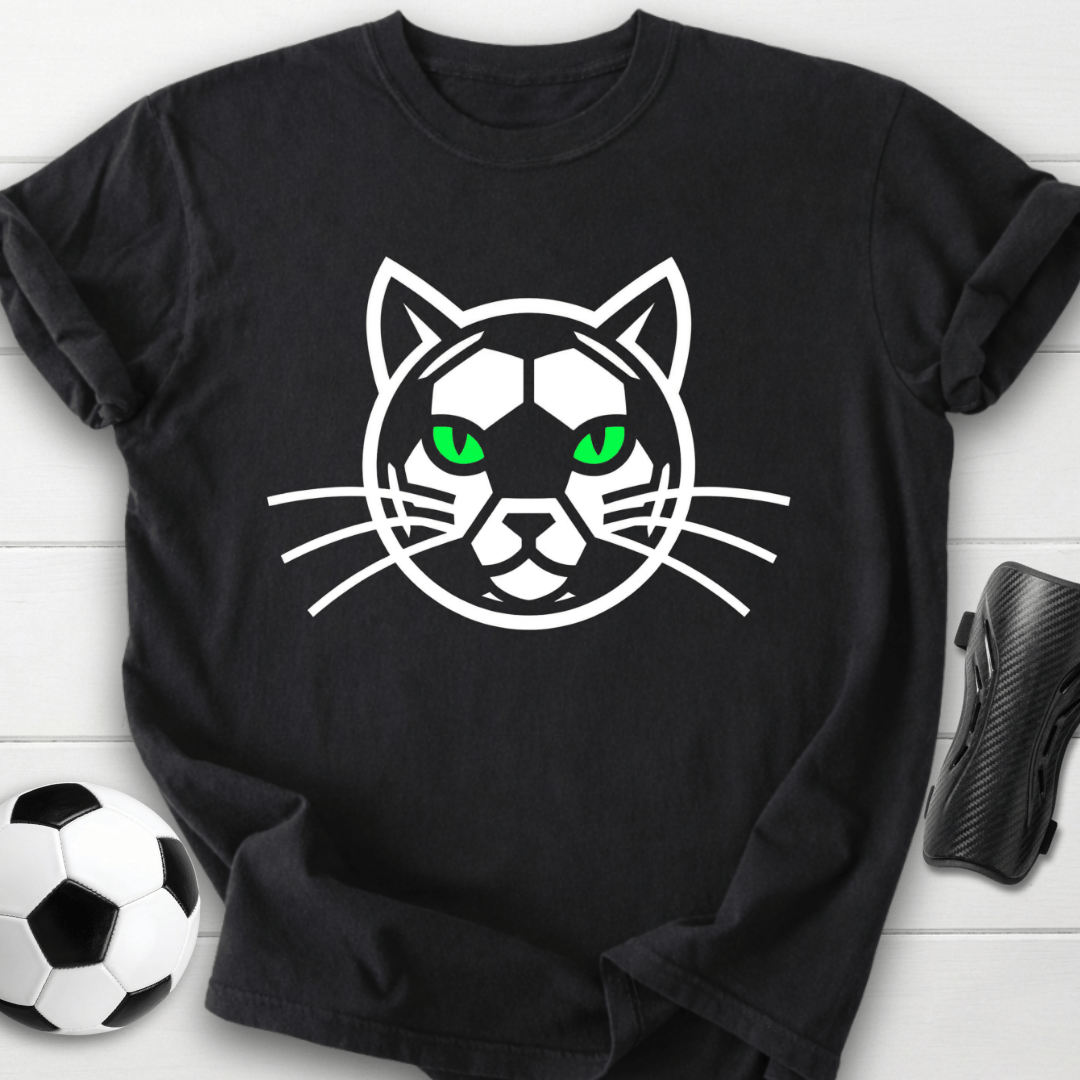 Soccer Cat Face T-Shirt