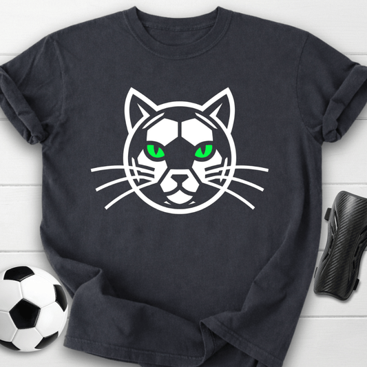 Soccer Cat Face T-Shirt