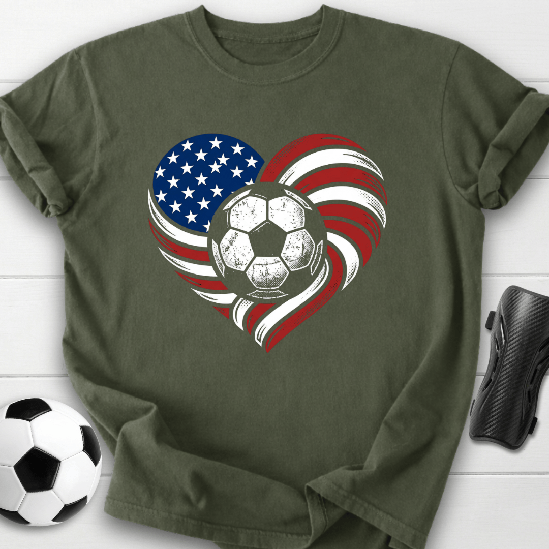 USA Soccer Heart T-Shirt