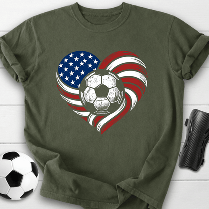 USA Soccer Heart T-Shirt
