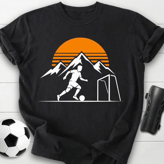 Retro Mountain Soccer T-Shirt