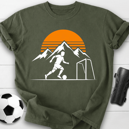 Retro Mountain Soccer T-Shirt