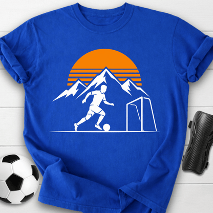 Retro Mountain Soccer T-Shirt
