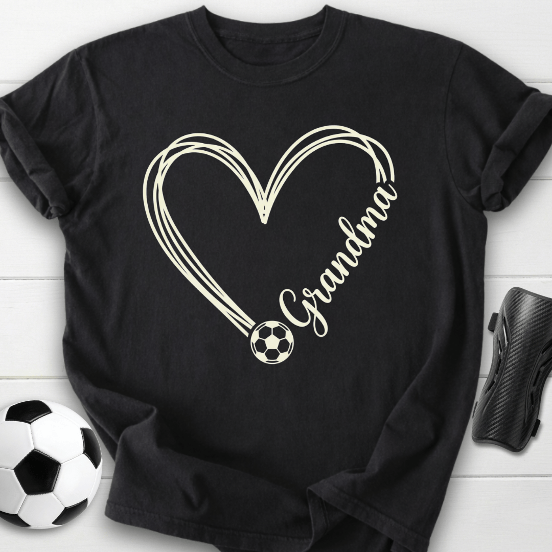 Soccer Grandma Heart T-Shirt