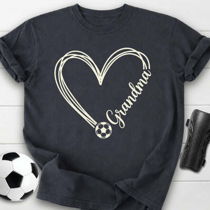 Soccer Grandma Heart T-Shirt