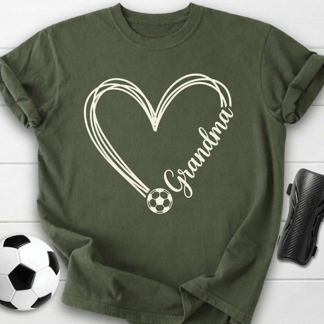 Soccer Grandma Heart T-Shirt