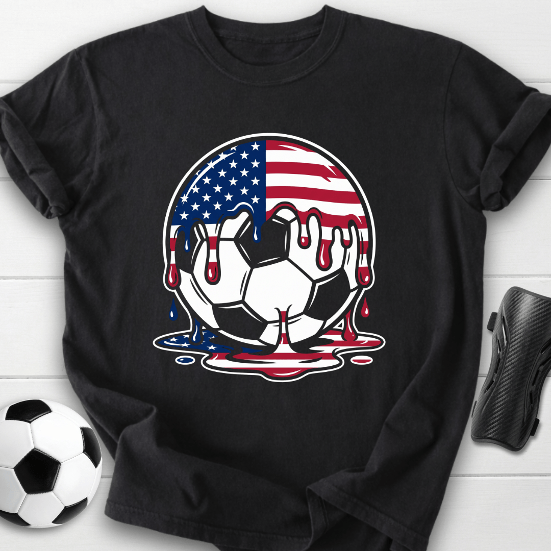 Dripping USA Soccer Ball T-Shirt