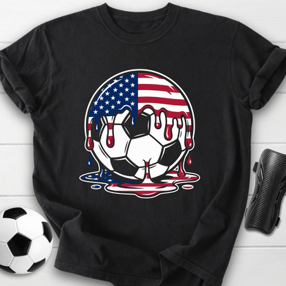 Dripping USA Soccer Ball T-Shirt