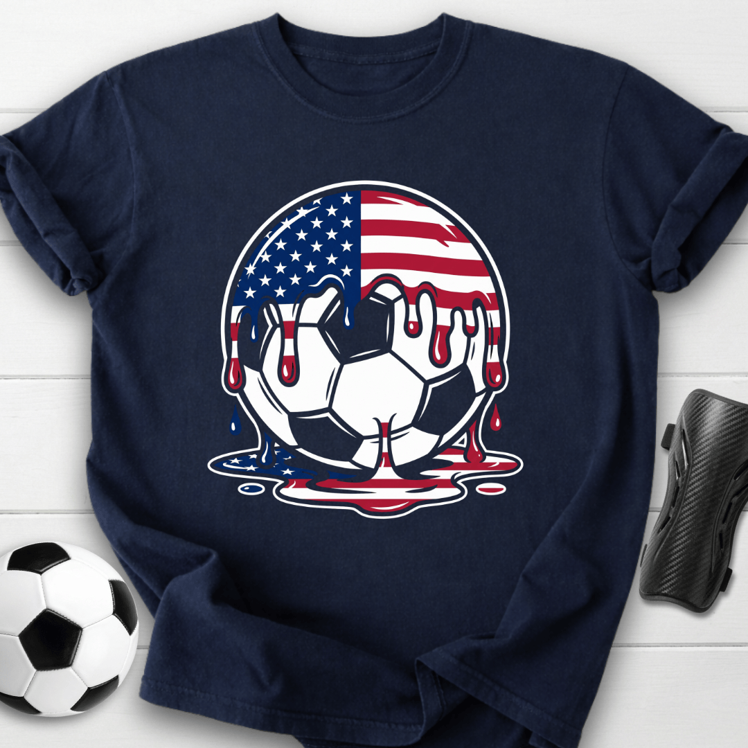 Dripping USA Soccer Ball T-Shirt