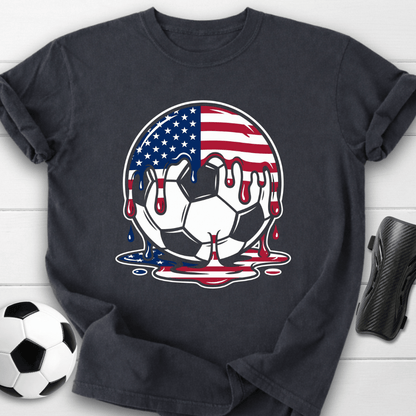 Dripping USA Soccer Ball T-Shirt