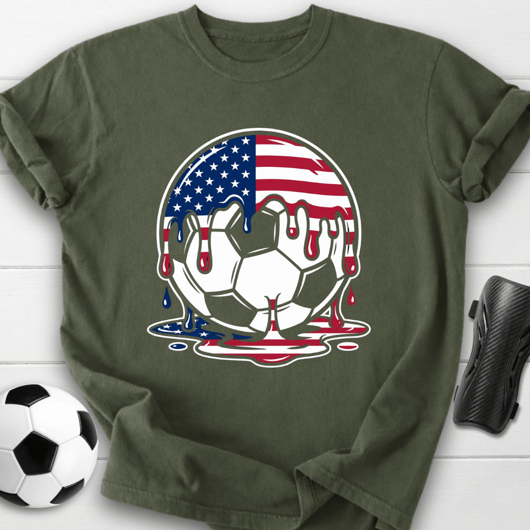 Dripping USA Soccer Ball T-Shirt
