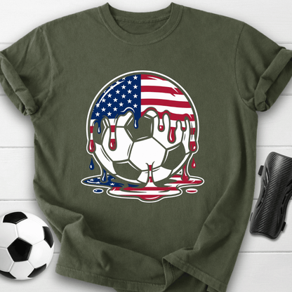 Dripping USA Soccer Ball T-Shirt
