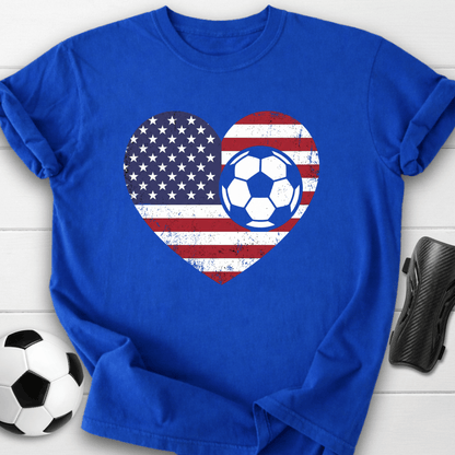 USA Soccer Heart T-Shirt
