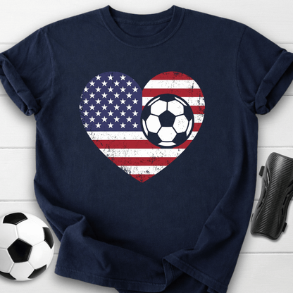 USA Soccer Heart T-Shirt