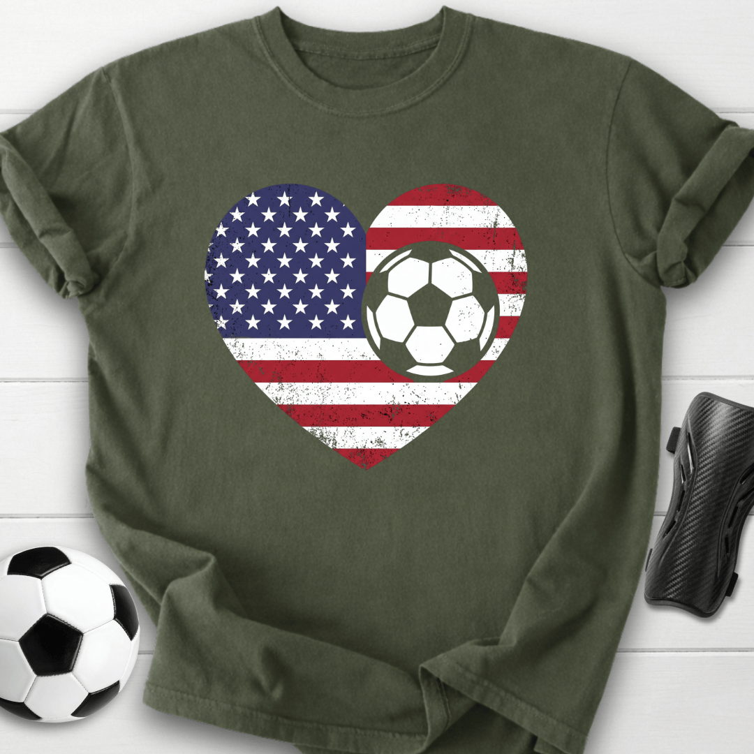 USA Soccer Heart T-Shirt