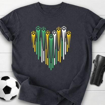Dripping Soccer Heart T-Shirt