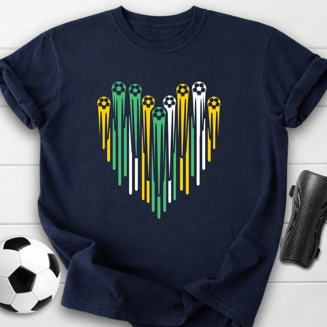 Dripping Soccer Heart T-Shirt