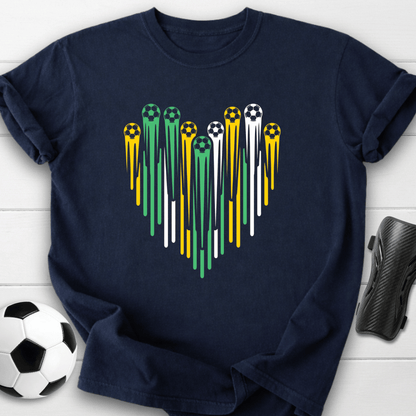 Dripping Soccer Heart T-Shirt