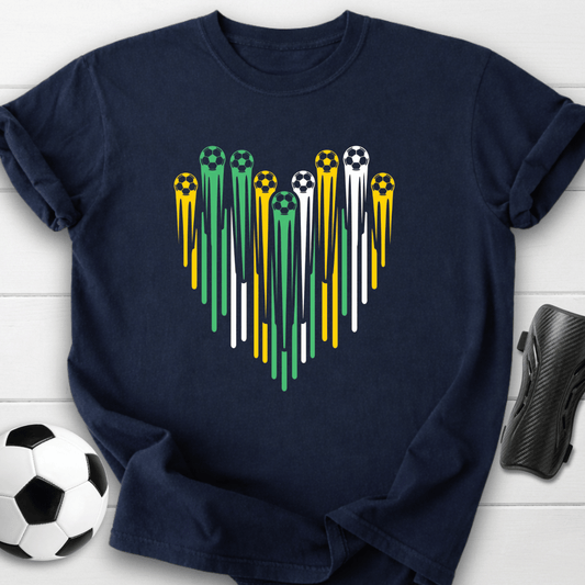 Dripping Soccer Heart T-Shirt