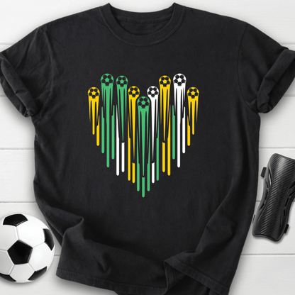 Dripping Soccer Heart T-Shirt