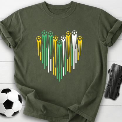 Dripping Soccer Heart T-Shirt