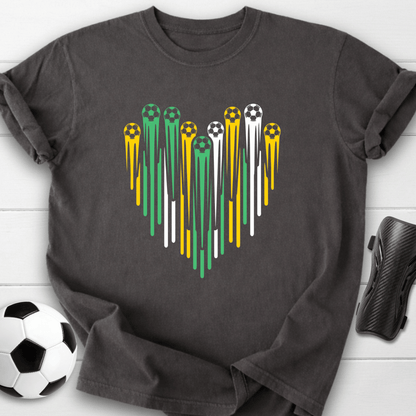Dripping Soccer Heart T-Shirt