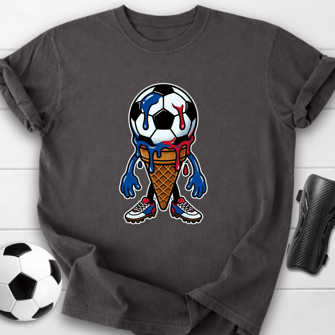 Melting Soccer Ice Cream T-Shirt