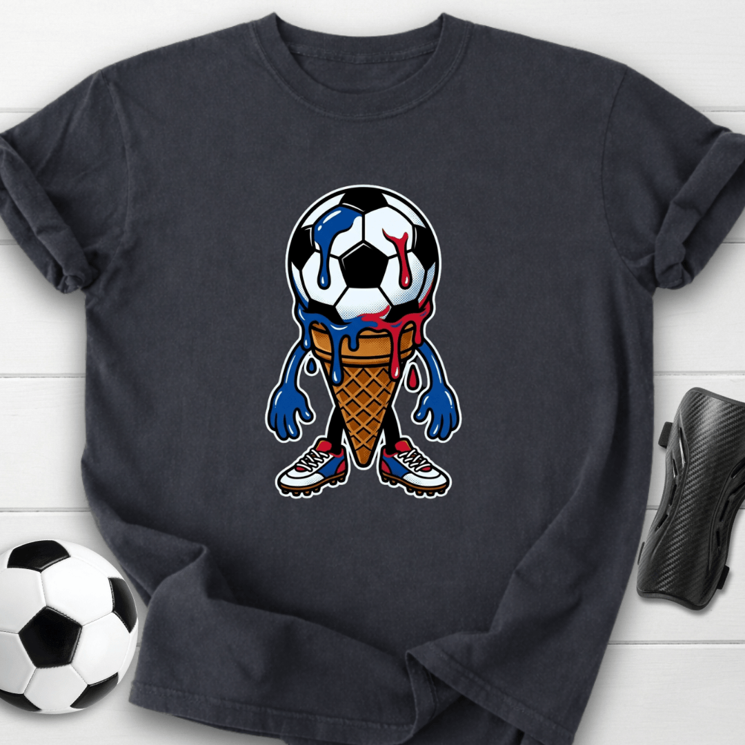 Melting Soccer Ice Cream T-Shirt