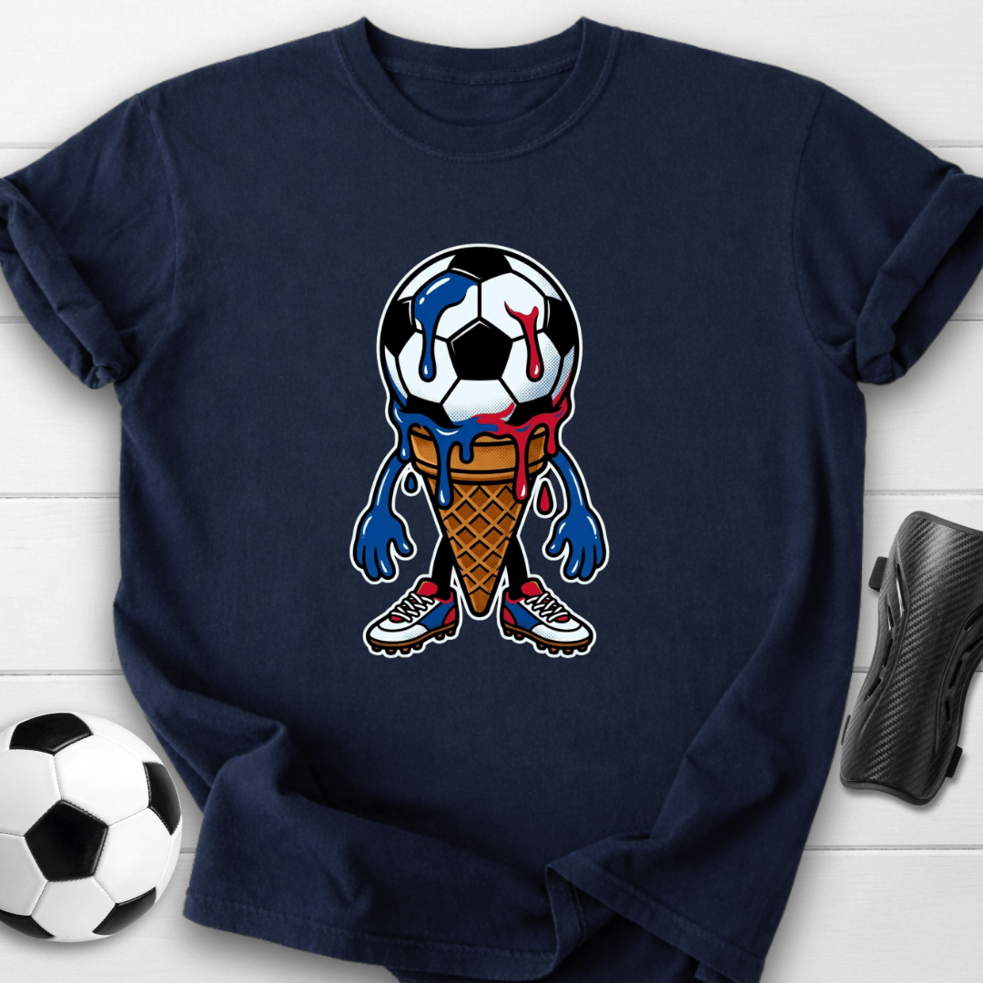 Melting Soccer Ice Cream T-Shirt
