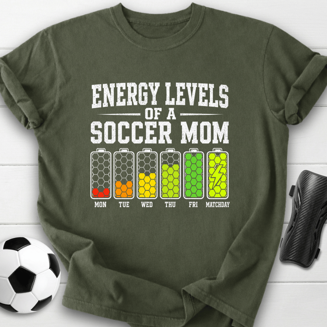 Energy Levels Of A Soccer Mom T-Shirt