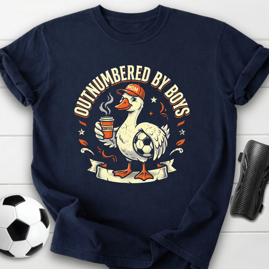 Outnumbered By Boys Mom T-Shirt