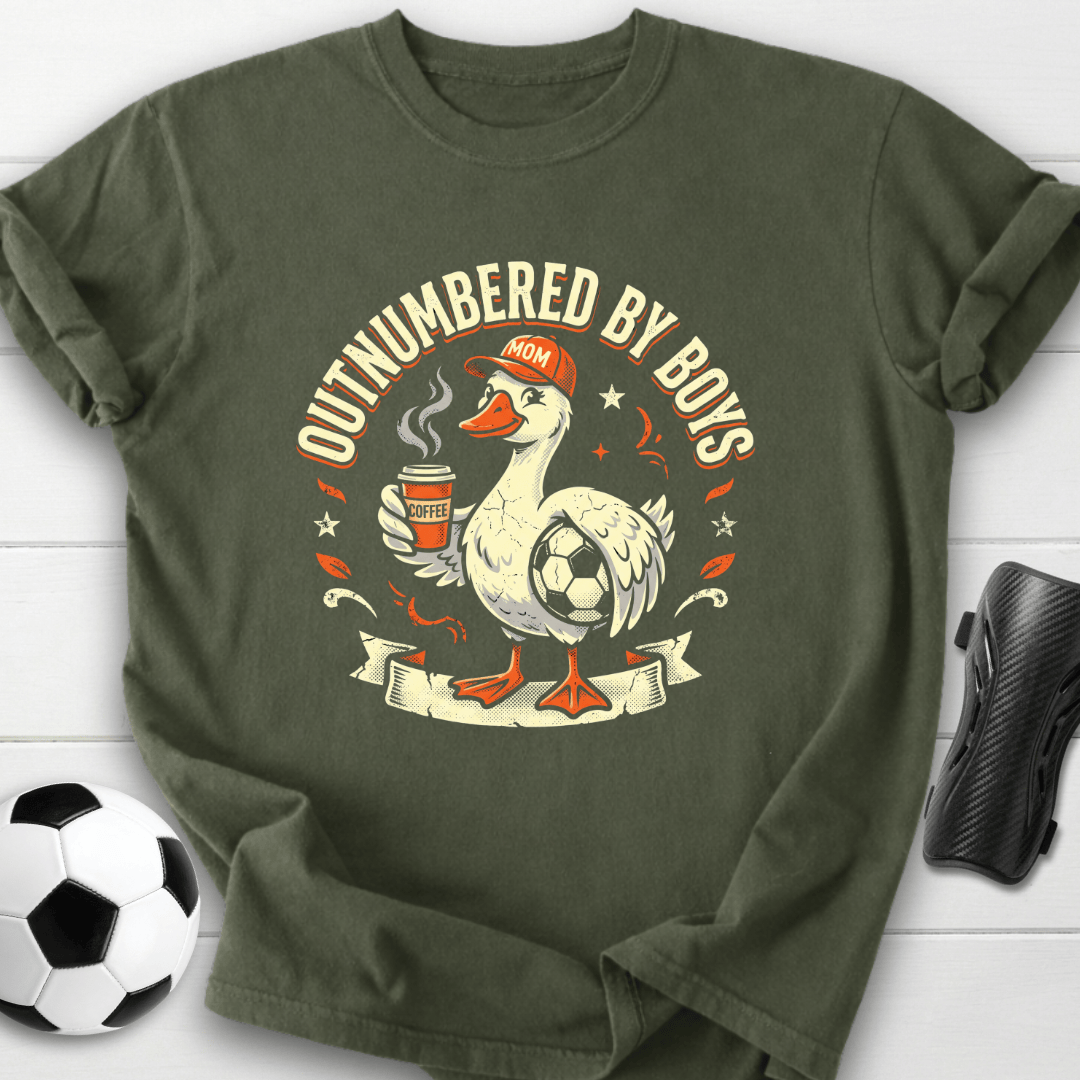 Outnumbered By Boys Mom T-Shirt